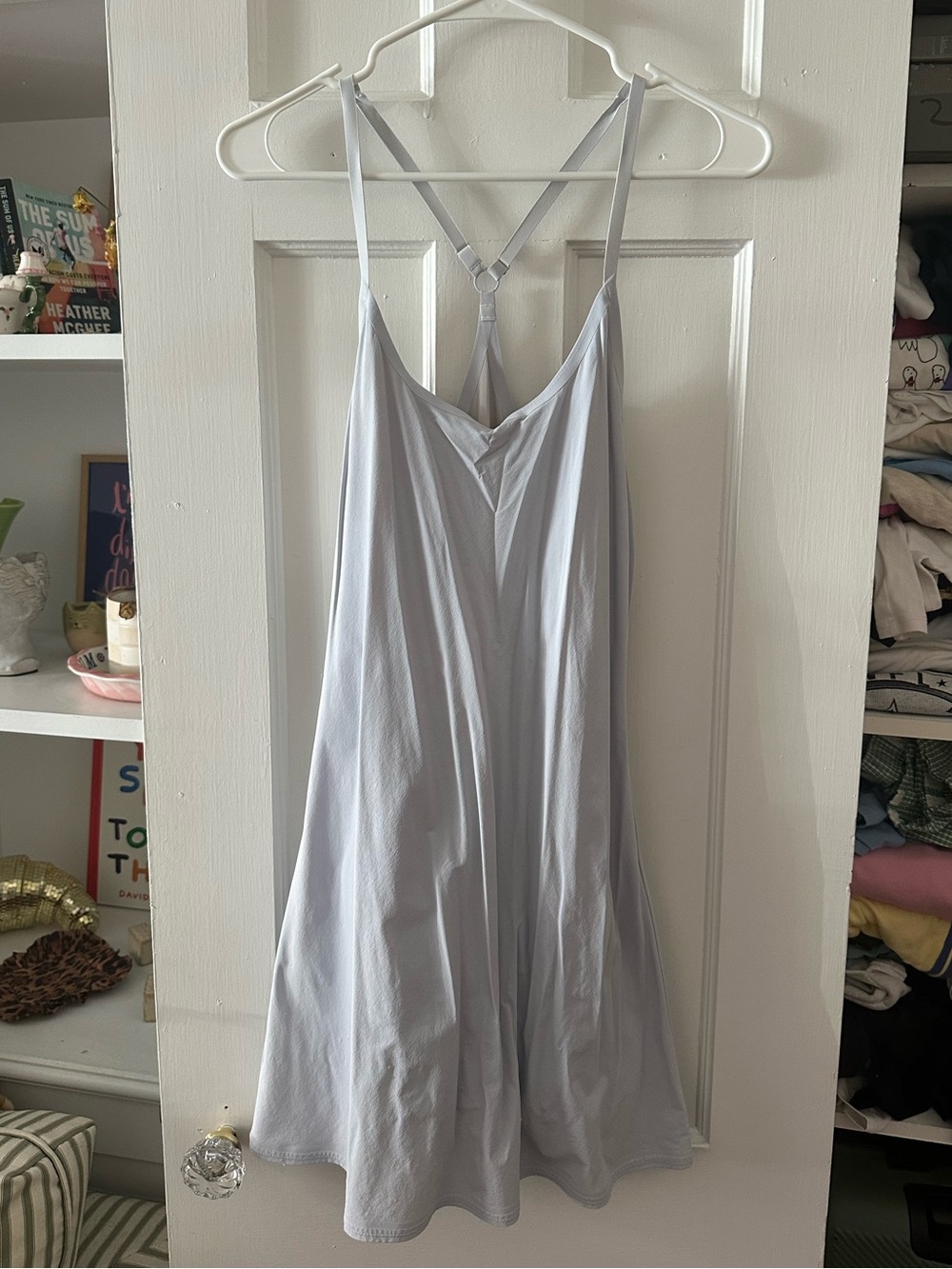 outdoor voices light blue exercise dress